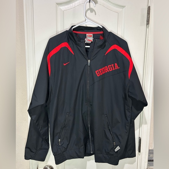 Vtg Nike Storm Georgia Bulldogs Jacket Full Zip Windbreaker Embroidered Y2K 90s - Picture 1 of 8